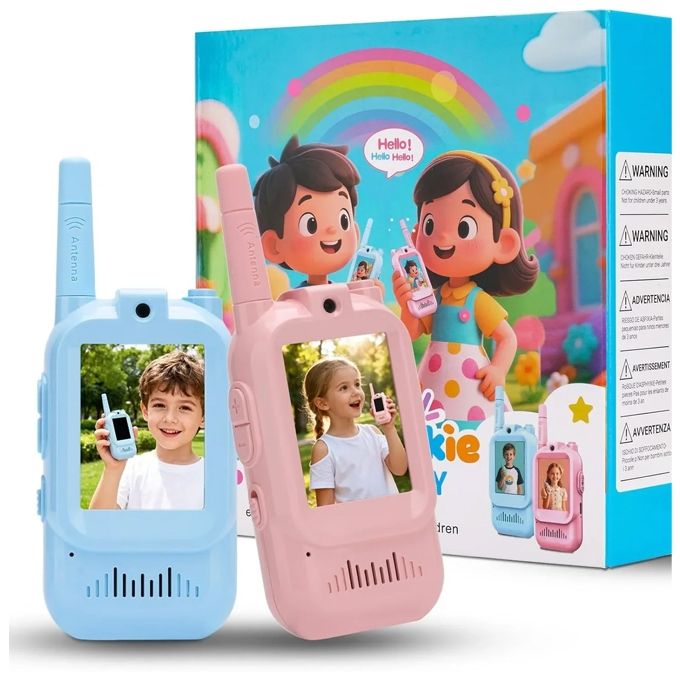 Video walkie talkie toy for kids with voice communication