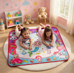 Water doodle art mat for kids learning and creativity
