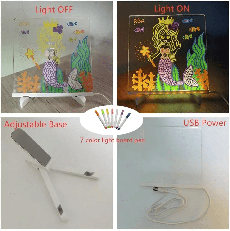 acrylic LED board with stand
