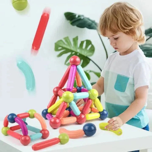 colorful magnetic blocks set for children