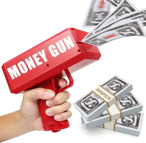 electric money rain gun toy for events in Pakistan
