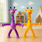 giraffe pop tube toy for stress relief and fun