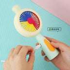 kids hand fan rechargeable with light