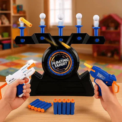 kids shooting practice toy with floating balls