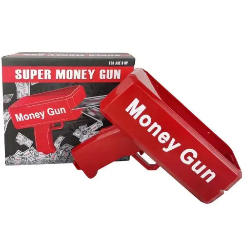 money shooting gun toy for celebrations
