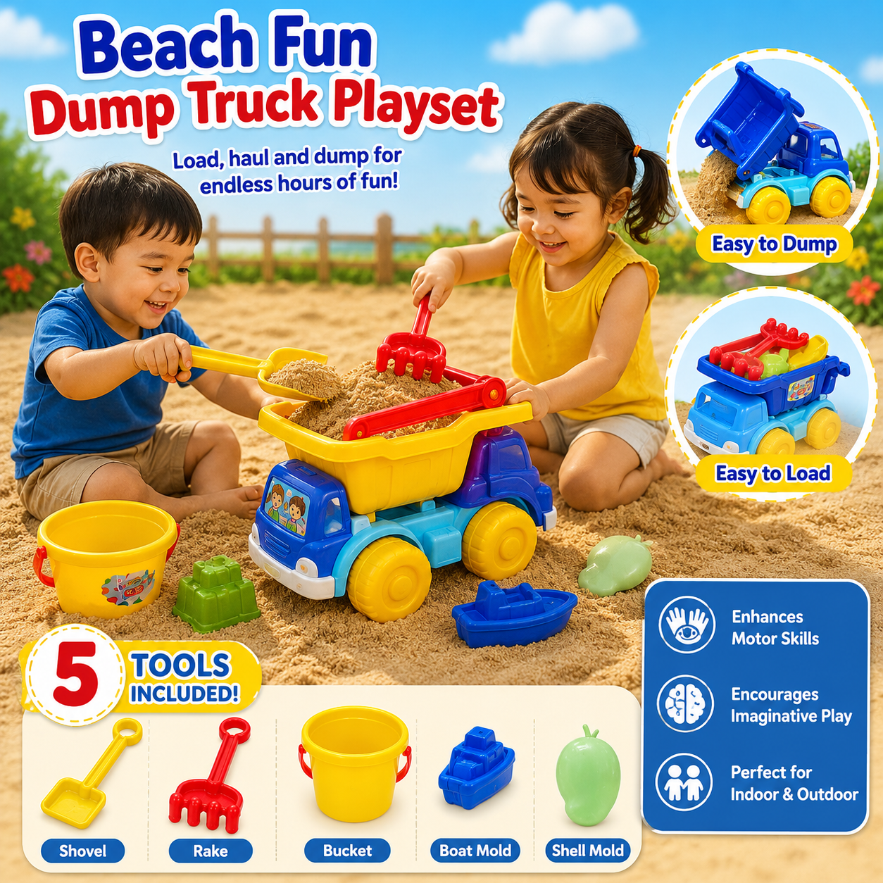 outdoor sand truck toy for children