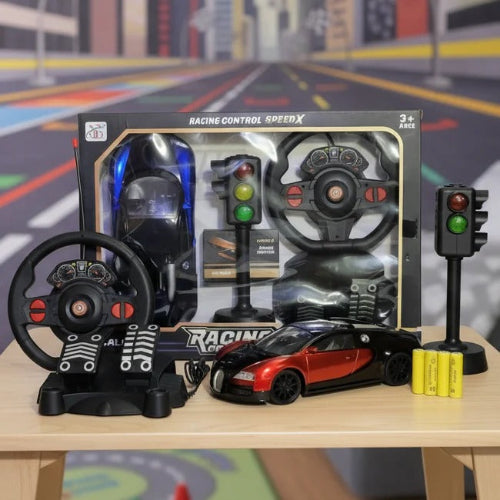 steering wheel pedal rc car simulator for kids