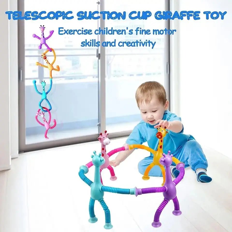 telescopic suction cup giraffe toy